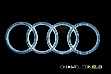 AUDI WHITE GLO EMBLEM